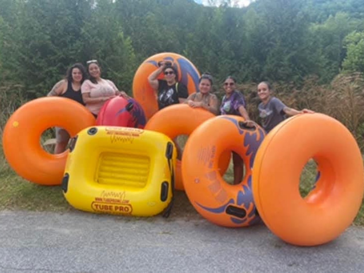 a group of people in a field